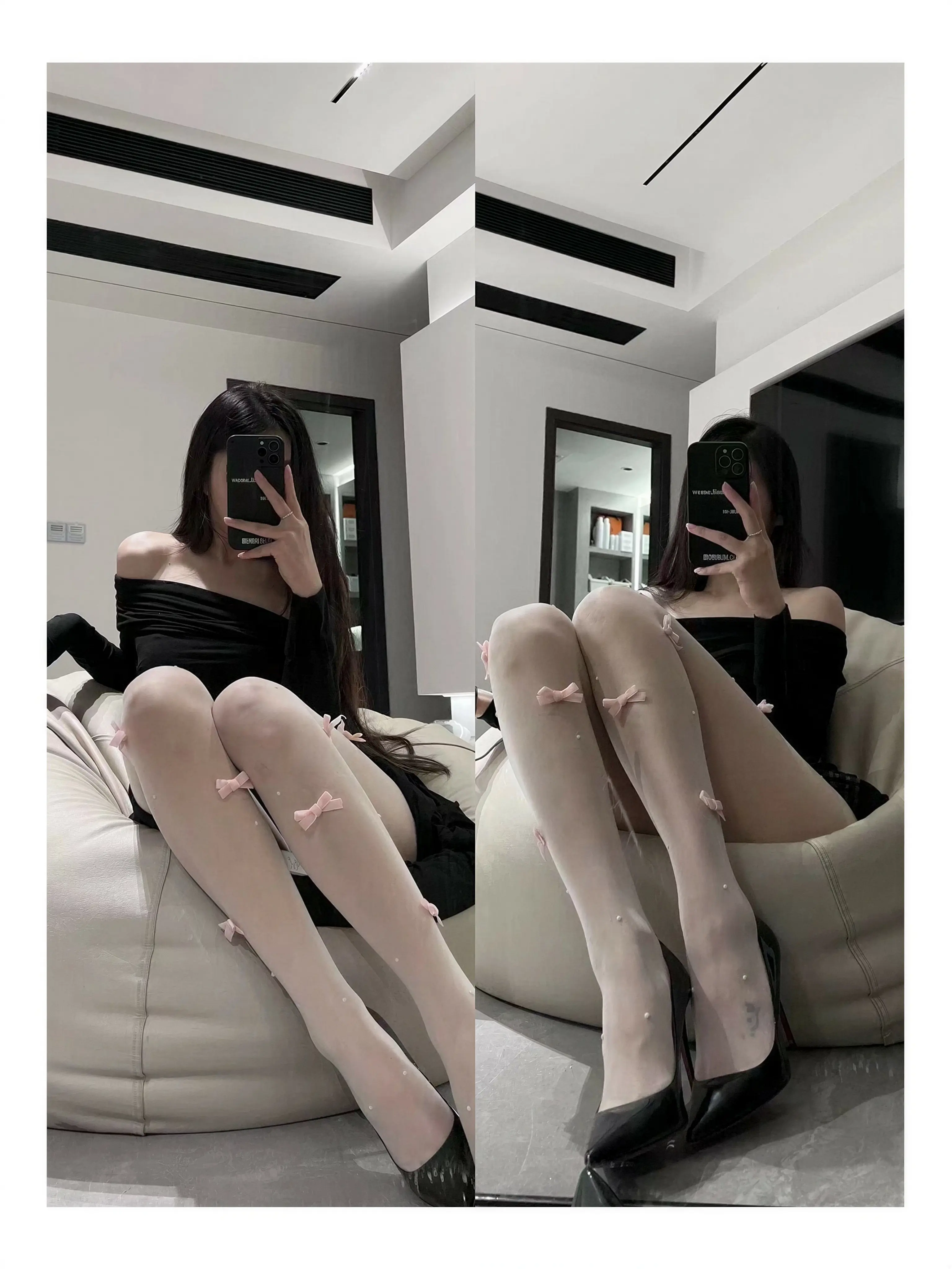 陈佩奇 – 白丝蝴蝶结丝袜 10P